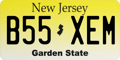 NJ license plate B55XEM