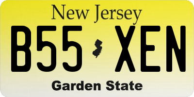 NJ license plate B55XEN