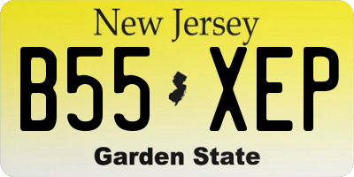 NJ license plate B55XEP