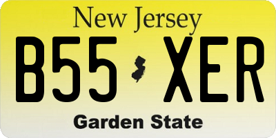NJ license plate B55XER