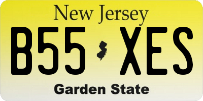 NJ license plate B55XES