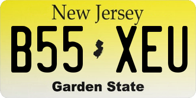 NJ license plate B55XEU