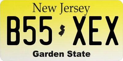 NJ license plate B55XEX