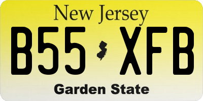 NJ license plate B55XFB