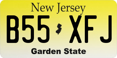 NJ license plate B55XFJ