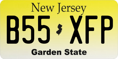 NJ license plate B55XFP