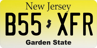 NJ license plate B55XFR