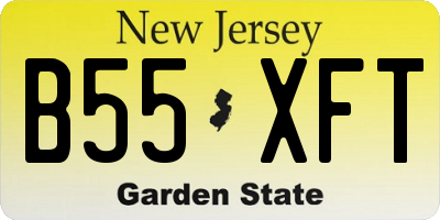 NJ license plate B55XFT