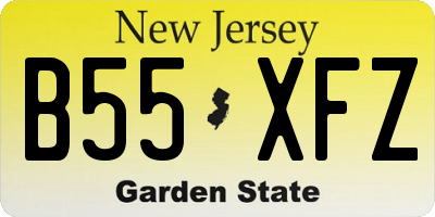 NJ license plate B55XFZ