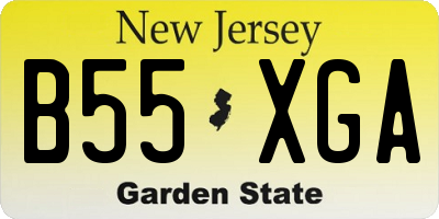 NJ license plate B55XGA