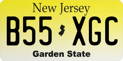NJ license plate B55XGC