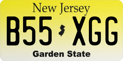 NJ license plate B55XGG
