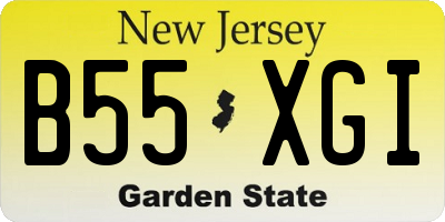 NJ license plate B55XGI