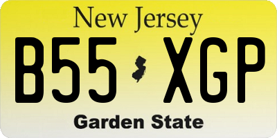 NJ license plate B55XGP