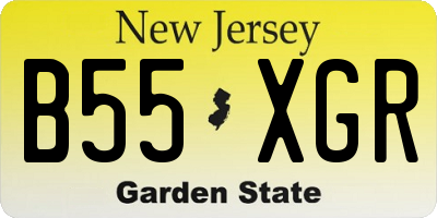 NJ license plate B55XGR