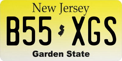 NJ license plate B55XGS