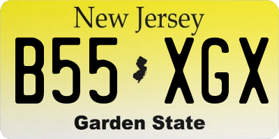 NJ license plate B55XGX