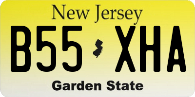 NJ license plate B55XHA