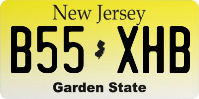 NJ license plate B55XHB
