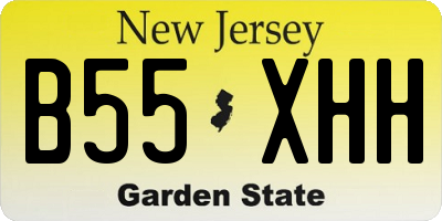 NJ license plate B55XHH