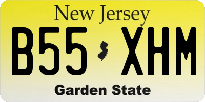 NJ license plate B55XHM