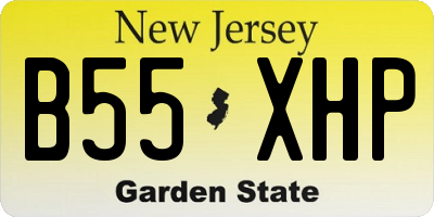 NJ license plate B55XHP