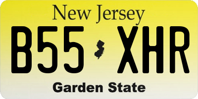 NJ license plate B55XHR