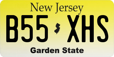 NJ license plate B55XHS