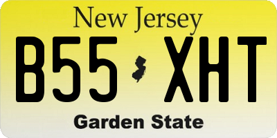 NJ license plate B55XHT
