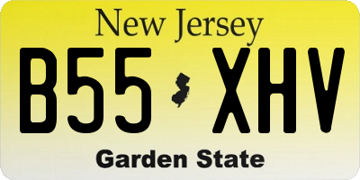 NJ license plate B55XHV