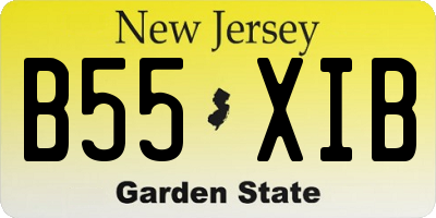 NJ license plate B55XIB