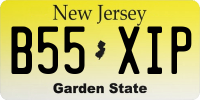NJ license plate B55XIP