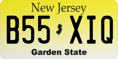 NJ license plate B55XIQ