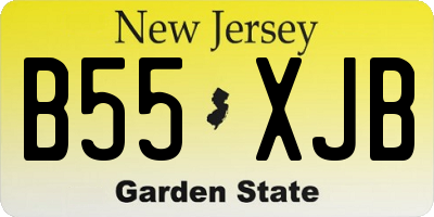 NJ license plate B55XJB