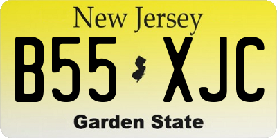 NJ license plate B55XJC