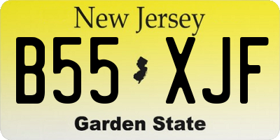 NJ license plate B55XJF