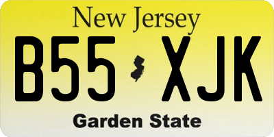 NJ license plate B55XJK