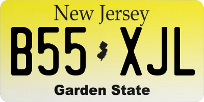 NJ license plate B55XJL