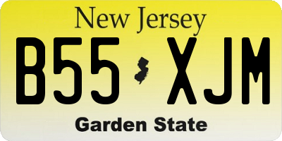NJ license plate B55XJM