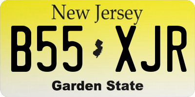 NJ license plate B55XJR