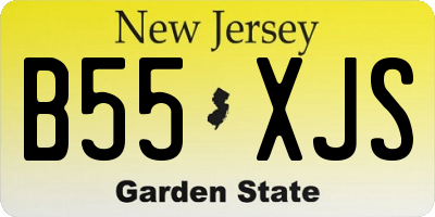 NJ license plate B55XJS