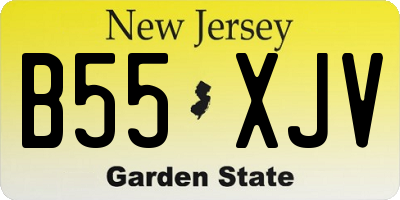 NJ license plate B55XJV