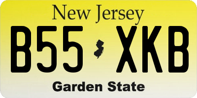 NJ license plate B55XKB