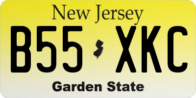 NJ license plate B55XKC