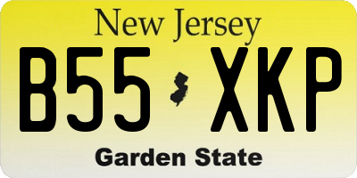 NJ license plate B55XKP