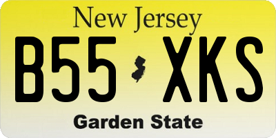NJ license plate B55XKS