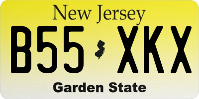 NJ license plate B55XKX