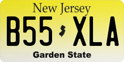 NJ license plate B55XLA
