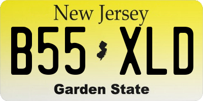 NJ license plate B55XLD