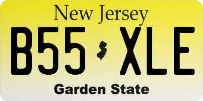 NJ license plate B55XLE